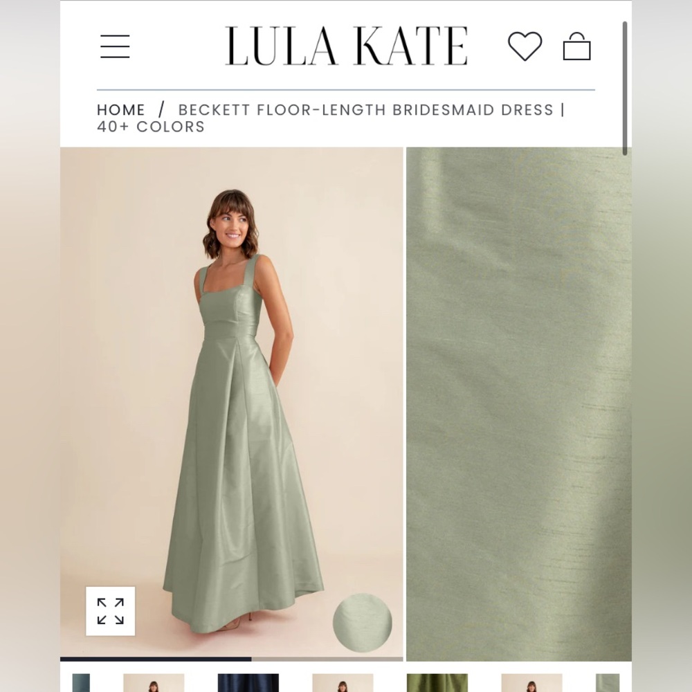 Lula Kate Floor-Length Bridesmaid Dress in Sage Green